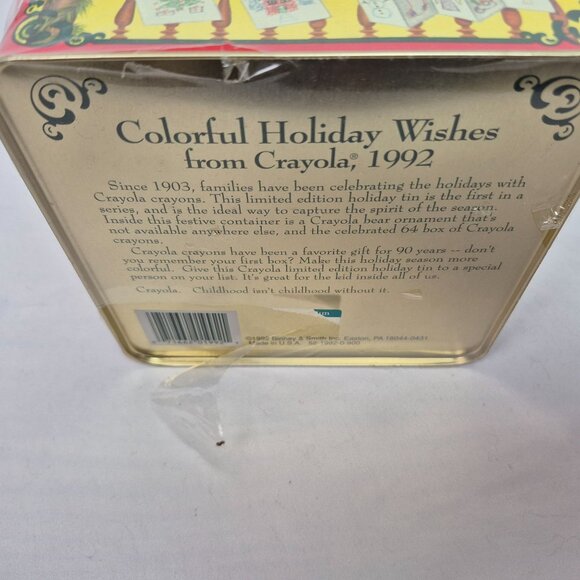 Crayola Crayons VINTAGE 1992 Holiday Collectors Tin Gift Box SEALED NEW!!! - Picture 2 of 6